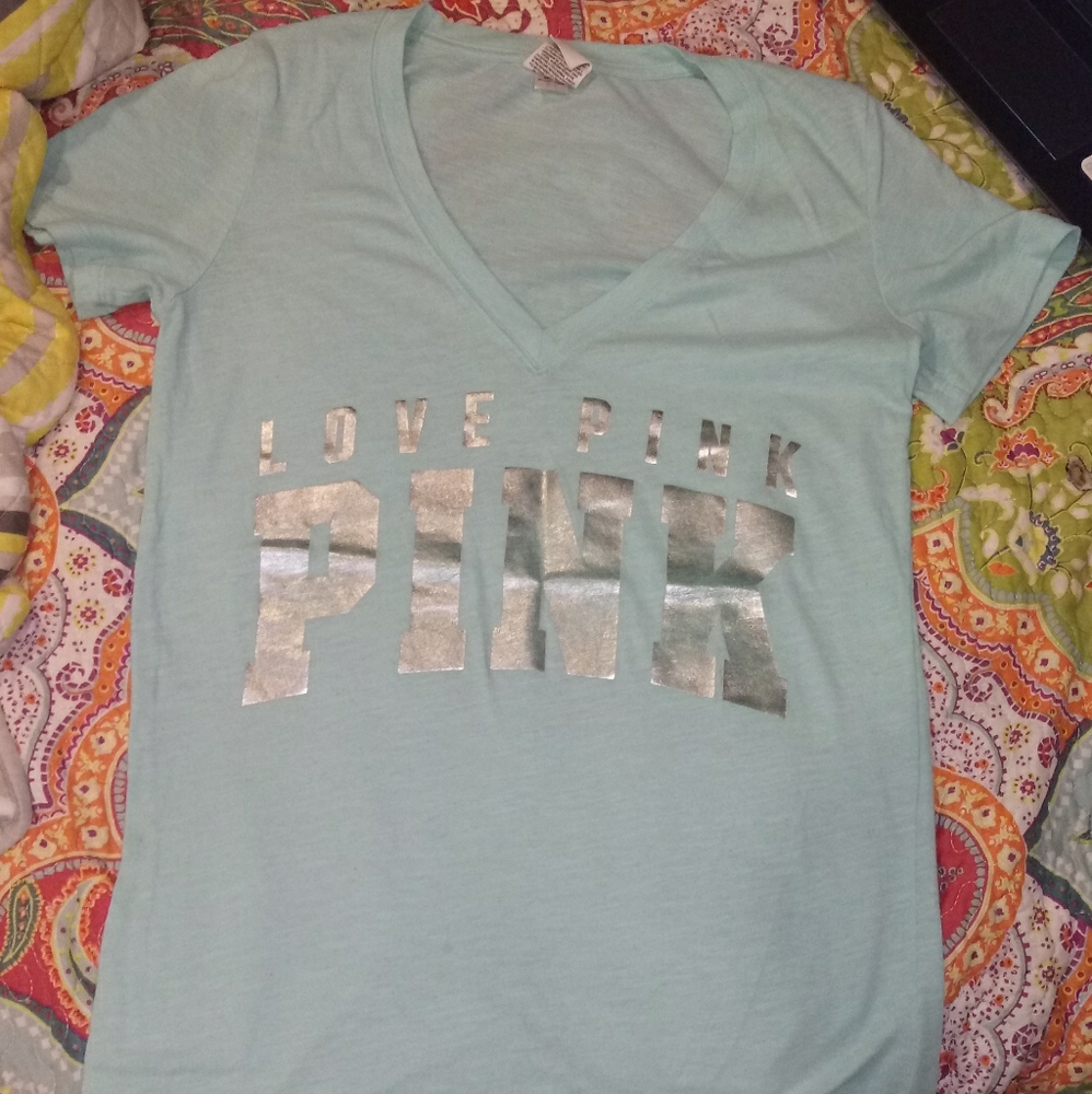 🔥VS Pink Soft V-Neck Tee